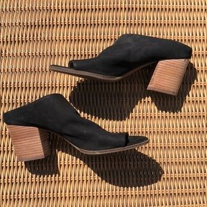 Lucky Brand black suede heels